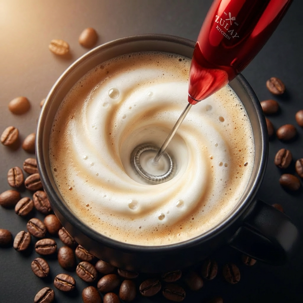 Premium Handheld Electric Milk Frother – Battery Powered Coffee Foam Maker