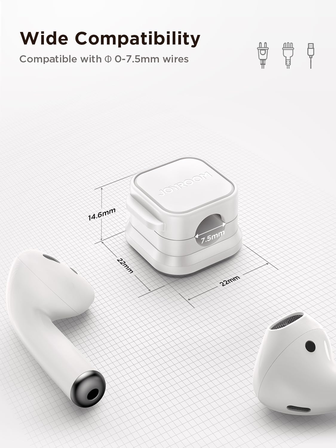 Magnetic Cable Clips – Adhesive Cord Holders