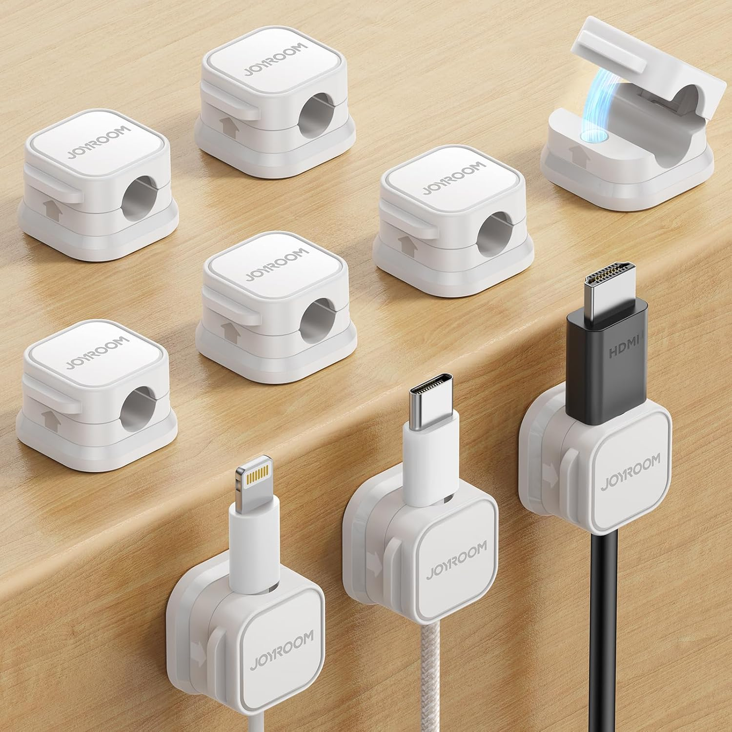 Magnetic Cable Clips – Adhesive Cord Holders